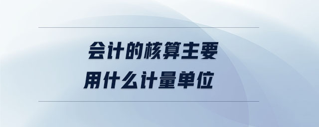會(huì)計(jì)的核算主要用什么計(jì)量單位