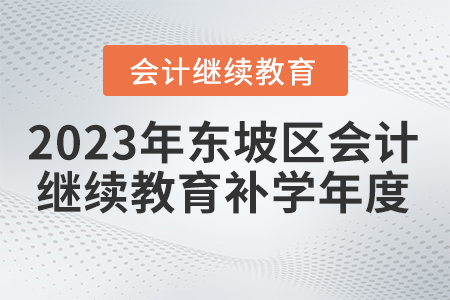 2023年四川省東坡區(qū)會計繼續(xù)教育補學(xué)年度