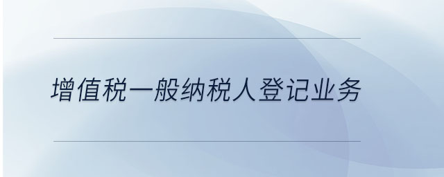 增值稅一般納稅人登記業(yè)務