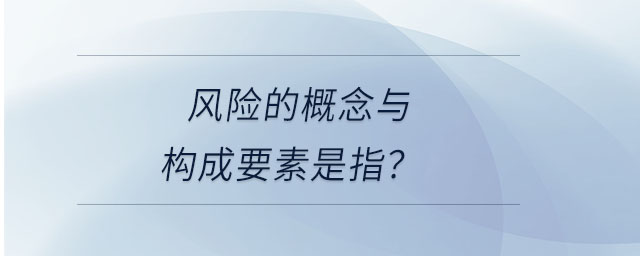 風(fēng)險的概念與構(gòu)成要素是指？
