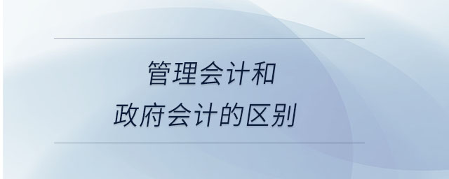 管理會計和政府會計的區(qū)別