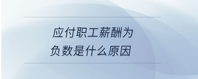 應(yīng)付職工薪酬為負(fù)數(shù)是什么原因