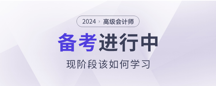 高級會計師備考已經(jīng)開始了，現(xiàn)階段該如何學習？