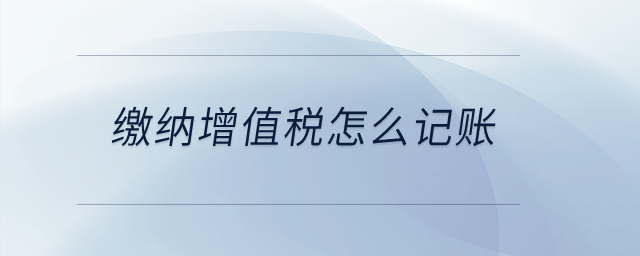 繳納增值稅怎么記賬？