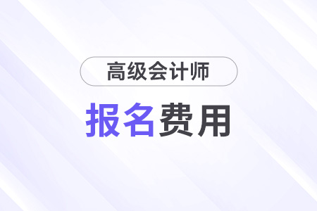 浙江省2024年高級會計師報名費用是多少錢？