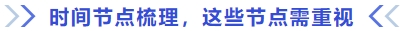 時(shí)間節(jié)點(diǎn)梳理，這些節(jié)點(diǎn)需重視