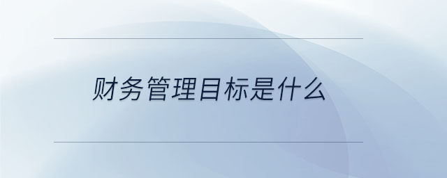 財務(wù)管理目標是什么