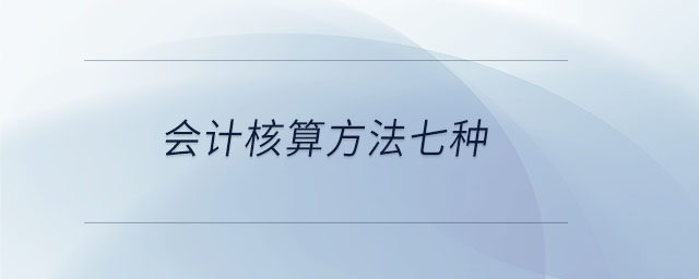 會計(jì)核算方法七種
