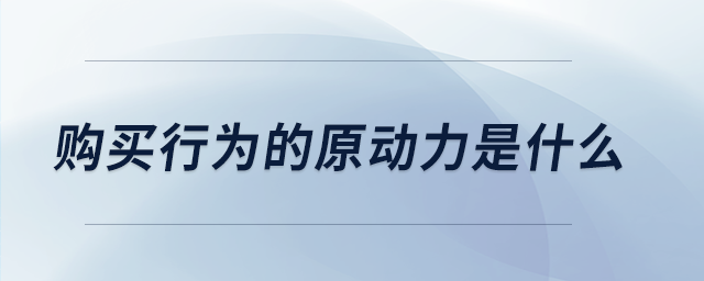 購買行為的原動(dòng)力是什么