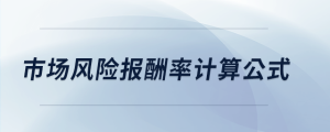 市場風(fēng)險報酬率計算公式