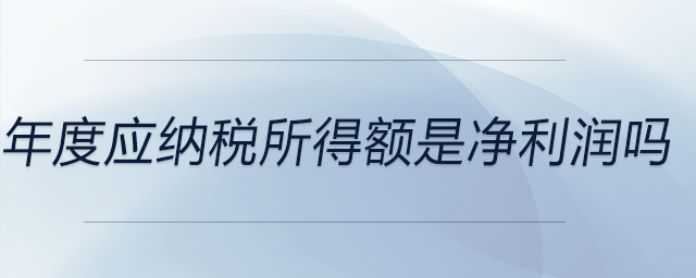 年度應(yīng)納稅所得額是凈利潤(rùn)嗎