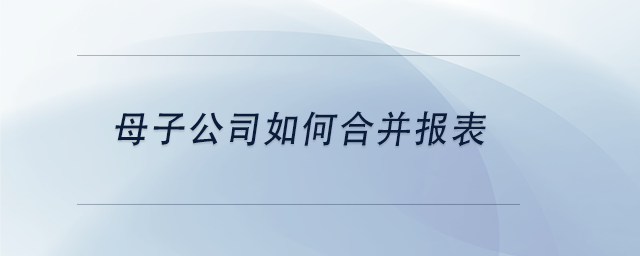 中級會計母子公司如何合并報表