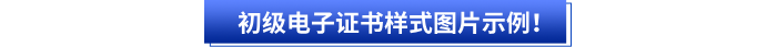 初級電子證書樣式圖片示例！