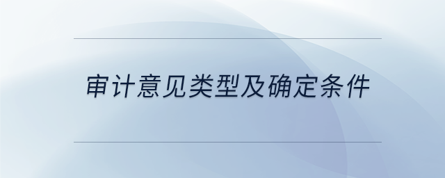 審計(jì)意見(jiàn)類(lèi)型及確定條件