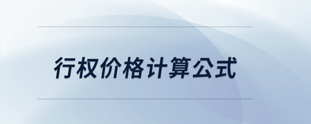 行權(quán)價格計算公式