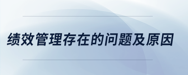 績(jī)效管理存在的問(wèn)題及原因