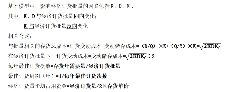 圖片1最優(yōu)存貨量的確定——2025年中級會計財務(wù)管理預(yù)習(xí)階段考點