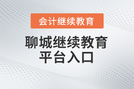 2024年聊城會計(jì)人員繼續(xù)教育平臺入口