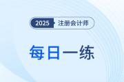2025年注冊(cè)會(huì)計(jì)師考試每日一練匯總6.25