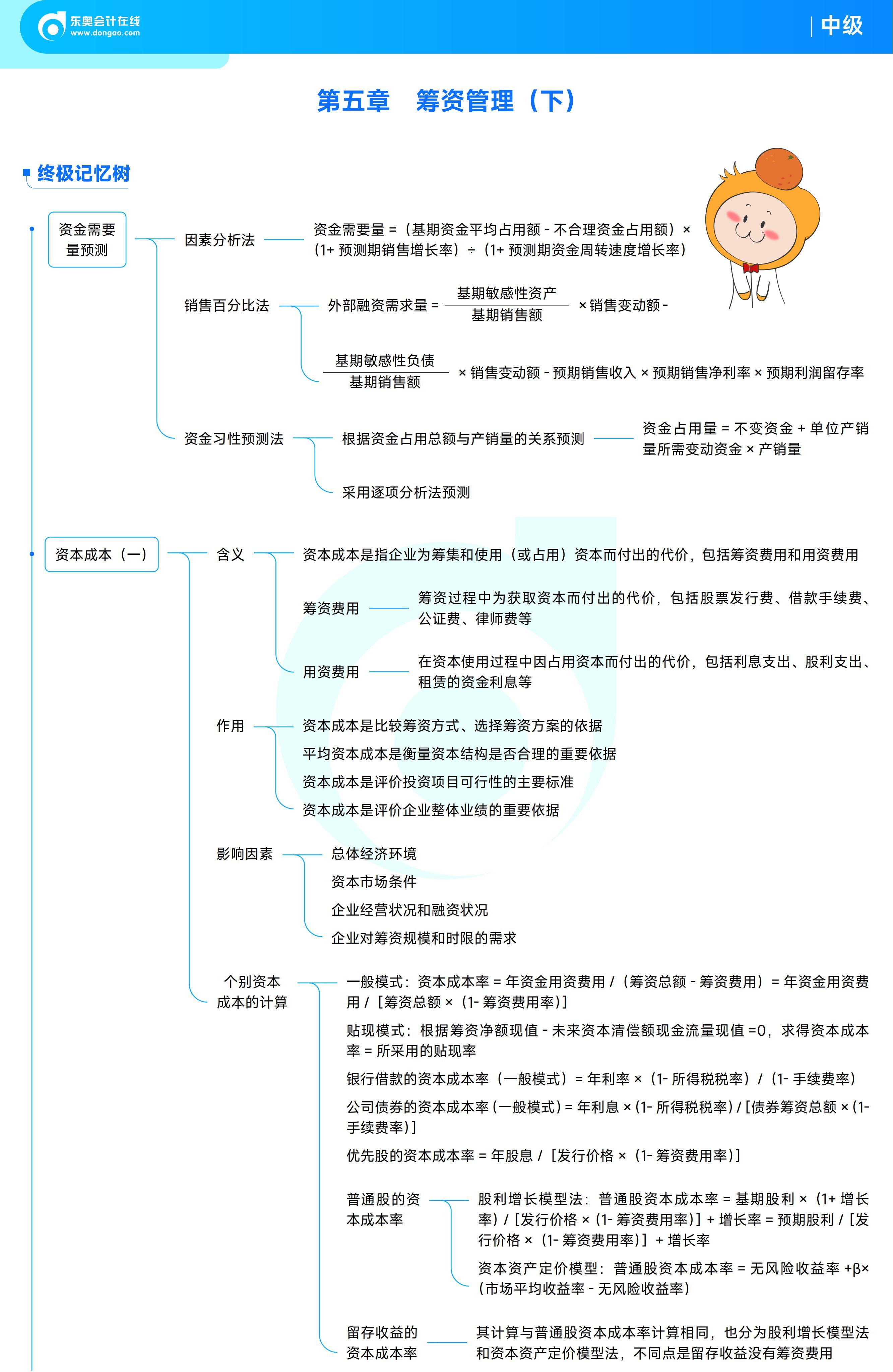 《中級(jí)財(cái)務(wù)管理》思維導(dǎo)圖
