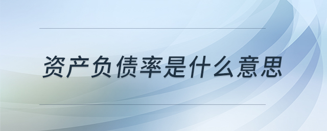 資產(chǎn)負債率是什么意思