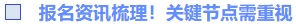 報名資訊梳理！關(guān)鍵節(jié)點需重視