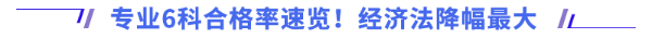 專業(yè)6科合格率速覽！經(jīng)濟法降幅最大
