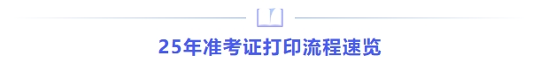 25年準(zhǔn)考證打印流程速覽