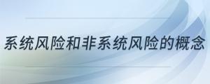 系統(tǒng)風(fēng)險(xiǎn)和非系統(tǒng)風(fēng)險(xiǎn)的概念