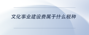 文化事業(yè)建設(shè)費屬于什么稅種