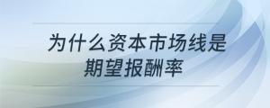 為什么資本市場(chǎng)線是期望報(bào)酬率