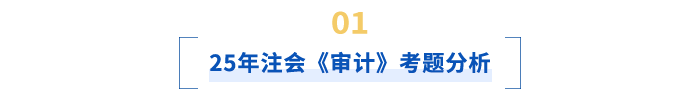 25年注會(huì)《審計(jì)》考題分析