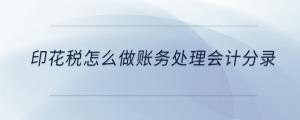 印花稅怎么做賬務處理會計分錄